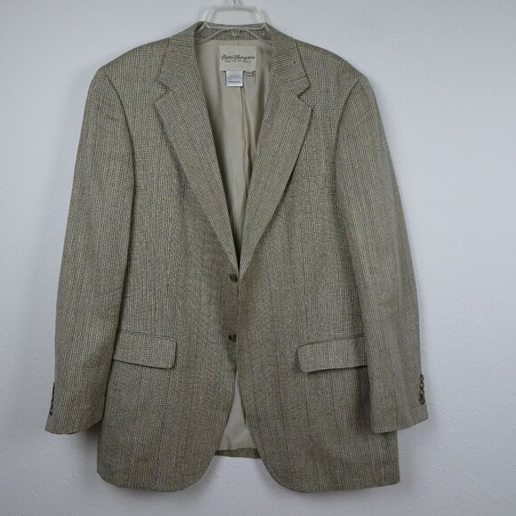 Norm Thompson Sport Coat Blazer Jacket Men's Size 44L Classic Silk Nubby - Picture 1 of 8